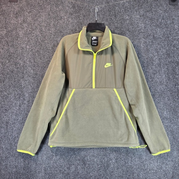 Nike Other - Nike Mens Winterized Half Zip Fleece Pullover Medium Green Neon Casual